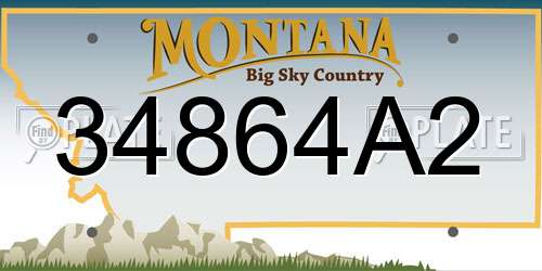 34864A2 Montana License Plate
