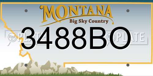 3488BO Montana License Plate