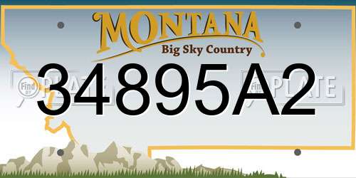 34895A2 Montana License Plate