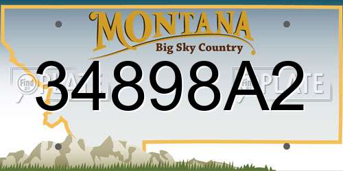 34898A2 Montana License Plate