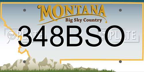 348BSO Montana License Plate