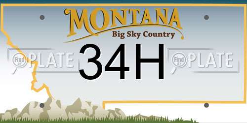 34H Montana License Plate