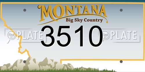3510 Montana License Plate