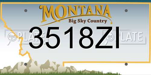 3518ZI Montana License Plate