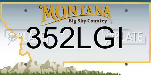 352LGI Montana License Plate