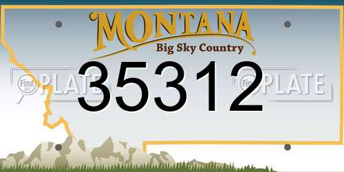 35312 Montana License Plate