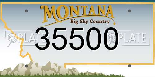 35500 Montana License Plate