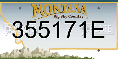 355171E Montana License Plate