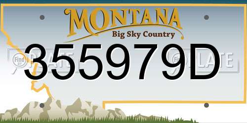 355979D Montana License Plate