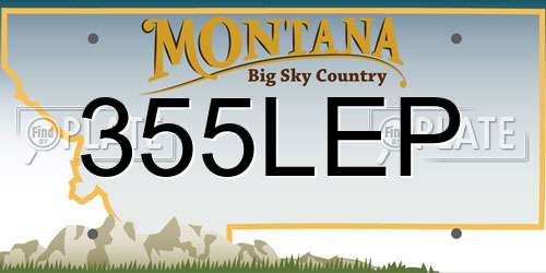 355LEP Montana License Plate