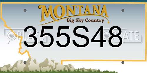355S48 Montana License Plate