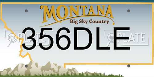 356DLE Montana License Plate