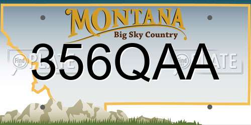 356QAA Montana License Plate
