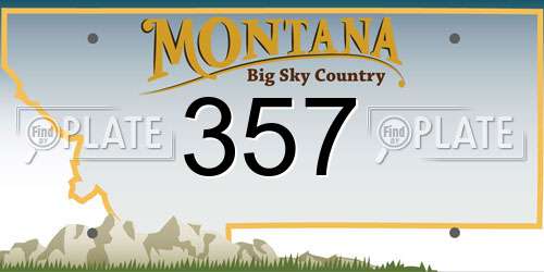357 Montana License Plate