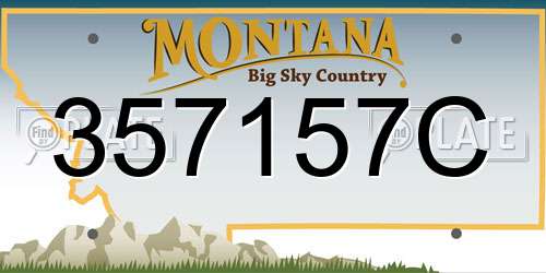 357157C Montana License Plate