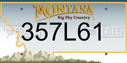 357L61 Montana License Plate