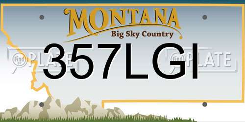 357LGI Montana License Plate