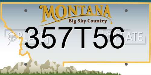 357T56 Montana License Plate