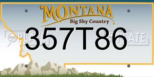 357T86 Montana License Plate