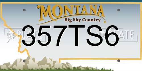 357TS6 Montana License Plate