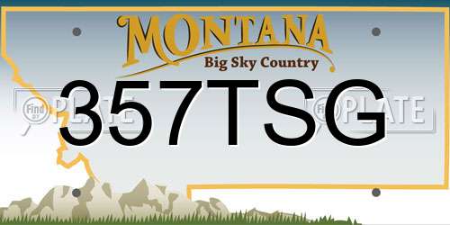 357TSG Montana License Plate