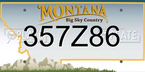 357Z86 Montana License Plate