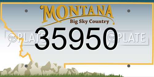 35950 Montana License Plate