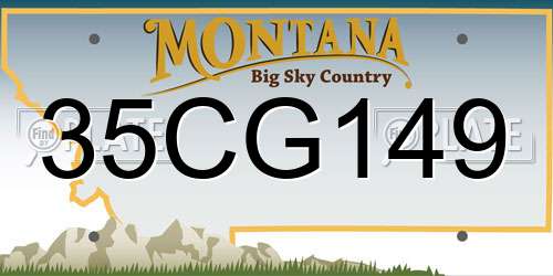 35CG149 Montana License Plate