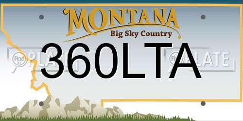 360LTA Montana License Plate