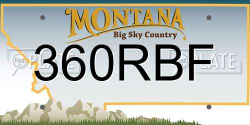 360RBF Montana License Plate