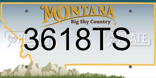 3618TS Montana License Plate