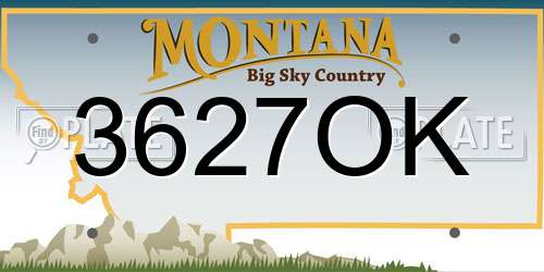 3627OK Montana License Plate