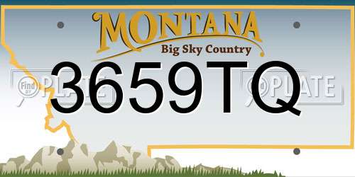 3659TQ Montana License Plate