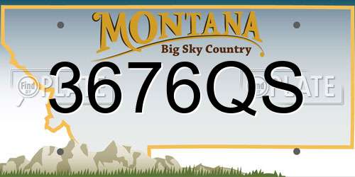3676QS Montana License Plate