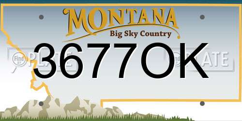 3677OK Montana License Plate