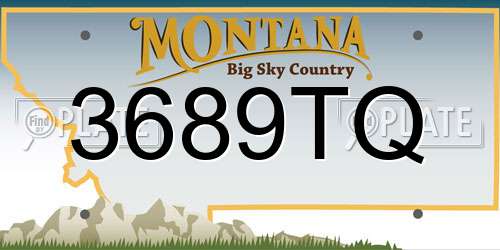 3689TQ Montana License Plate