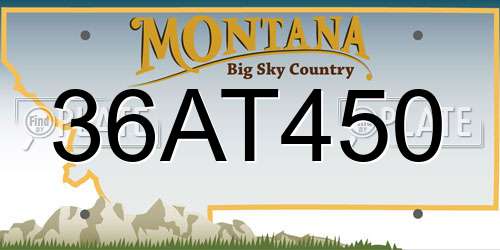 36AT450 Montana License Plate