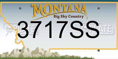 3717SS Montana License Plate