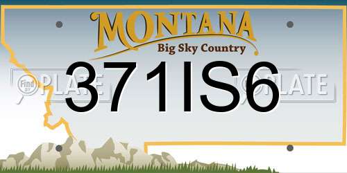 371IS6 Montana License Plate