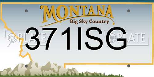 371ISG Montana License Plate