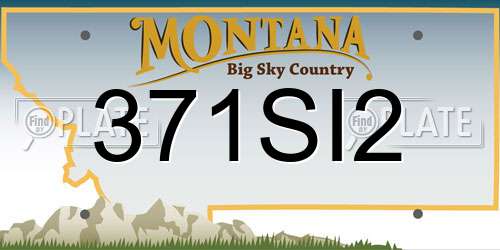 371SI2 Montana License Plate