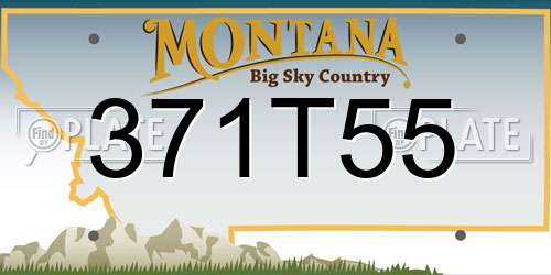 371T55 Montana License Plate