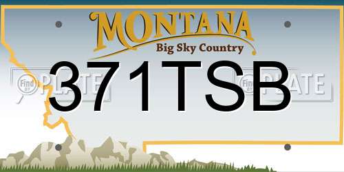 371TSB Montana License Plate