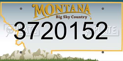 3720152 Montana License Plate