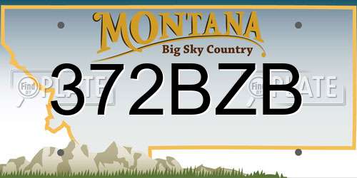 372BZB Montana License Plate