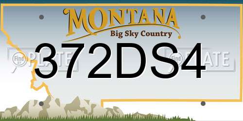 372DS4 Montana License Plate