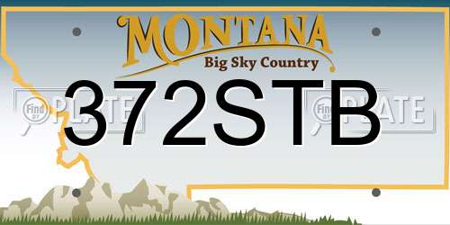 372STB Montana License Plate