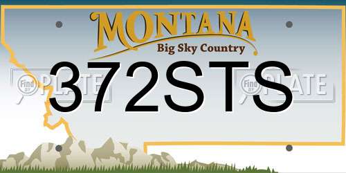 372STS Montana License Plate