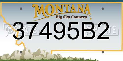 37495B2 Montana License Plate