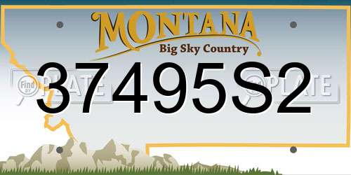 37495S2 Montana License Plate